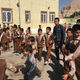 Iranian and Afghan boys play outside at the Be’sat school in Kerman, Iran.